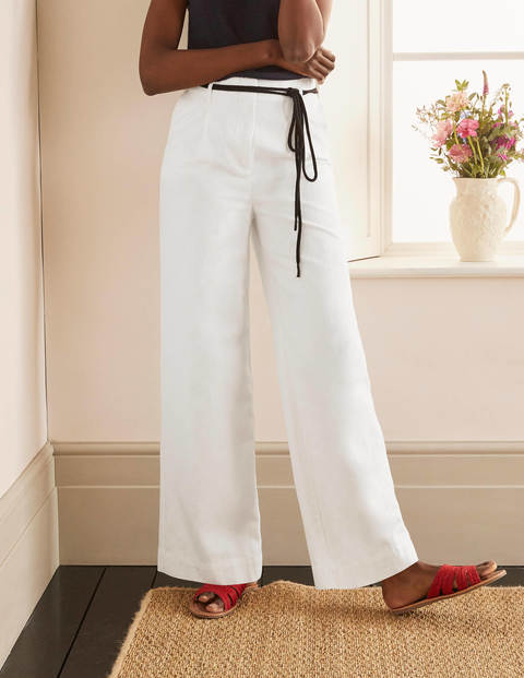 Portree Belted Pants - White Portree Belted Pants - White