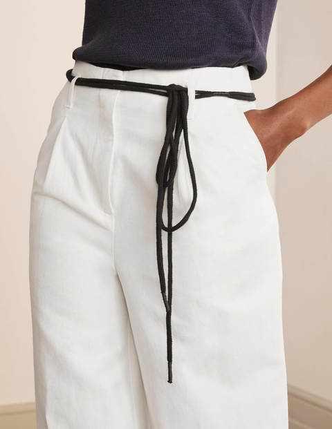 Portree Belted Pants - White Portree Belted Pants - White