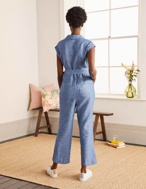 Catriona Linen Jumpsuit - Authentic Blue - Chambray Catriona Linen Jumpsuit - Authentic Blue - Chambray