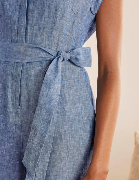 Catriona Linen Jumpsuit - Authentic Blue - Chambray Catriona Linen Jumpsuit - Authentic Blue - Chambray