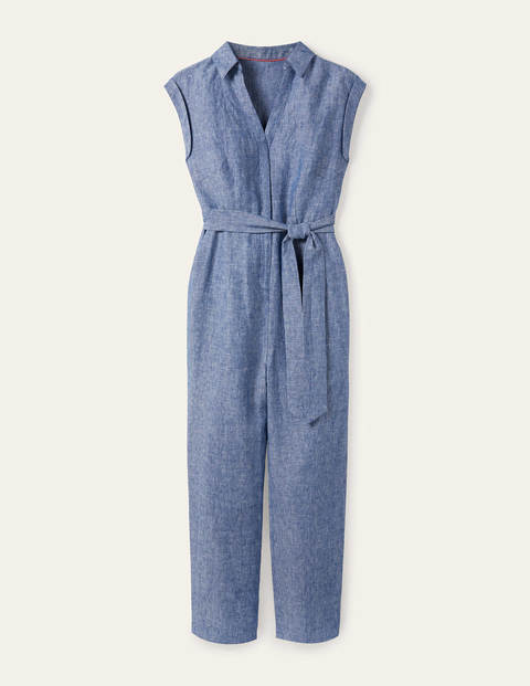 Catriona Linen Jumpsuit - Authentic Blue - Chambray Catriona Linen Jumpsuit - Authentic Blue - Chambray