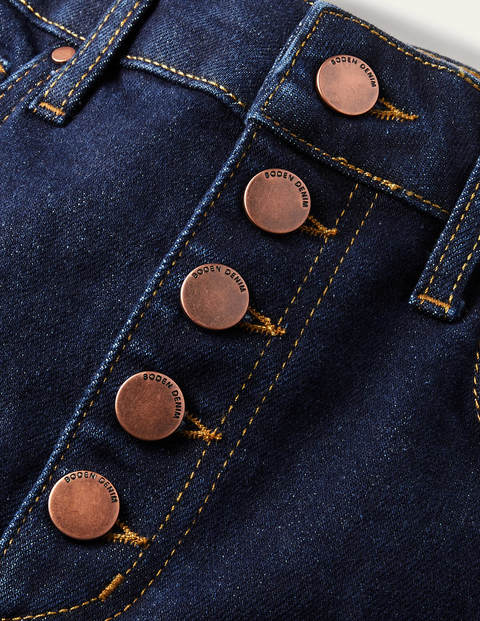 Jeans mit Schlag und Knopfleiste - Indigoblau Jeans mit Schlag und Knopfleiste - Indigoblau