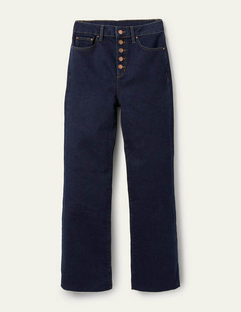 Jeans mit Schlag und Knopfleiste - Indigoblau Jeans mit Schlag und Knopfleiste - Indigoblau