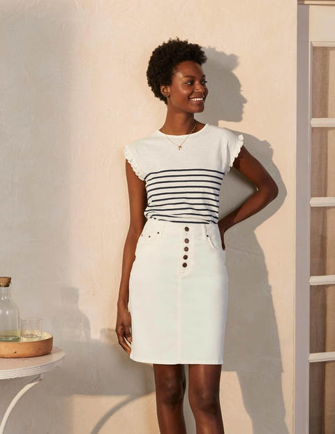 Amelie Girlfriend Skirt - Ecru Amelie Girlfriend Skirt - Ecru