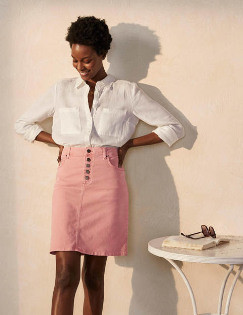 Amelie Girlfriend Skirt - Pale Pink Wash Amelie Girlfriend Skirt - Pale Pink Wash