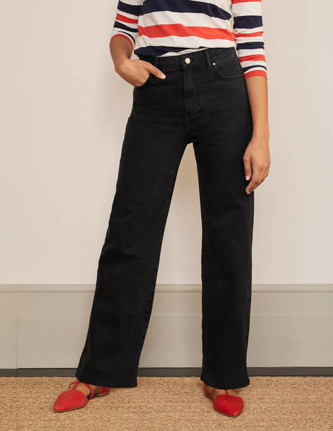 Jeans mit lockerem Bein - Rohweiß Knospen Jeans mit lockerem Bein - Rohweiß Knospen
