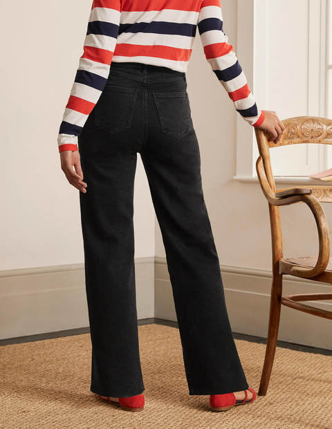 Jeans mit lockerem Bein - Rohweiß Knospen Jeans mit lockerem Bein - Rohweiß Knospen