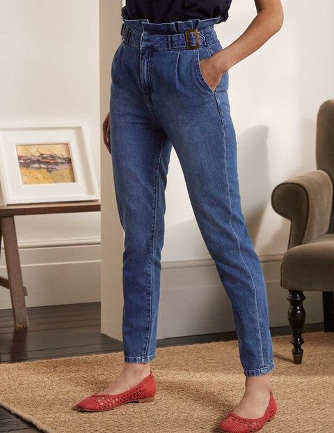 Buckle Paperbag Jeans - Mid Vintage Buckle Paperbag Jeans - Mid Vintage