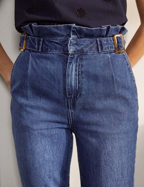 Buckle Paperbag Jeans - Mid Vintage Buckle Paperbag Jeans - Mid Vintage