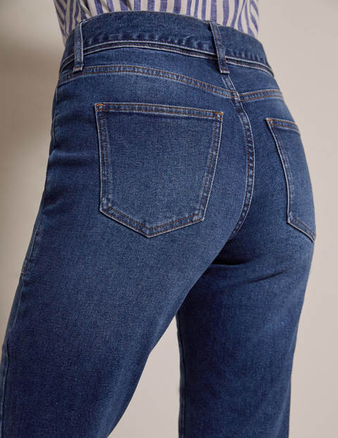Tie Waist Patch Pocket Jeans - Mid Vintage Tie Waist Patch Pocket Jeans - Mid Vintage