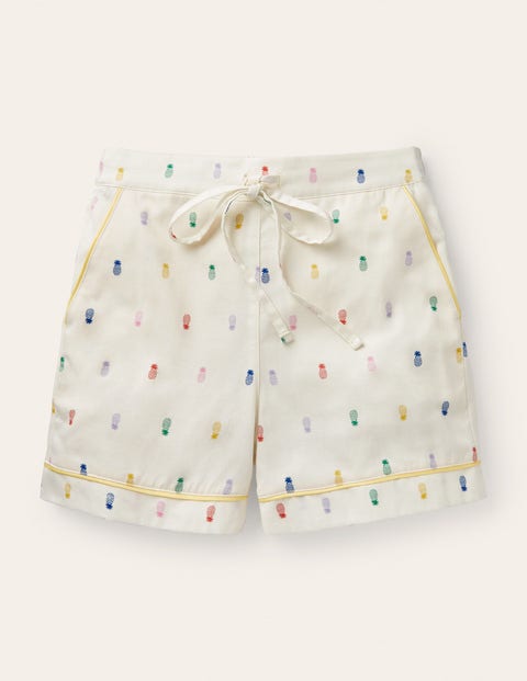 Janie Pyjama Shorts - Ivory, Pineapple Rainbow Janie Pyjama Shorts - Ivory, Pineapple Rainbow