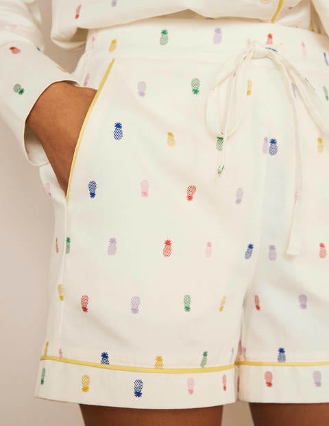 Janie Pyjama Shorts - Ivory, Pineapple Rainbow Janie Pyjama Shorts - Ivory, Pineapple Rainbow