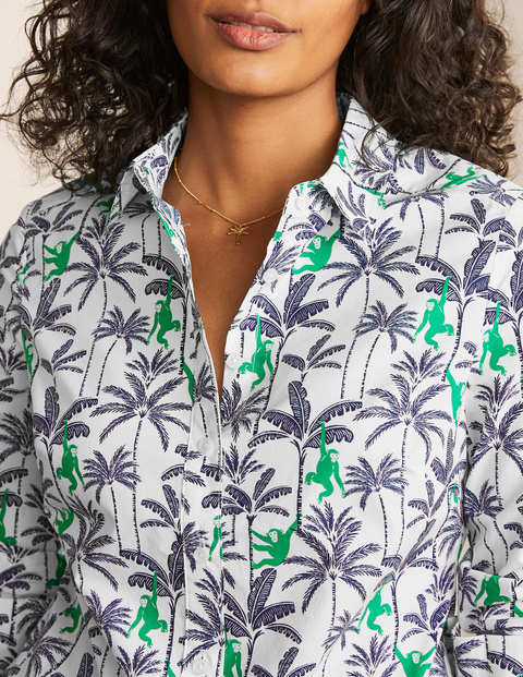 Modern Classic Shirt - Ivory, Monkey Palm Modern Classic Shirt - Ivory, Monkey Palm