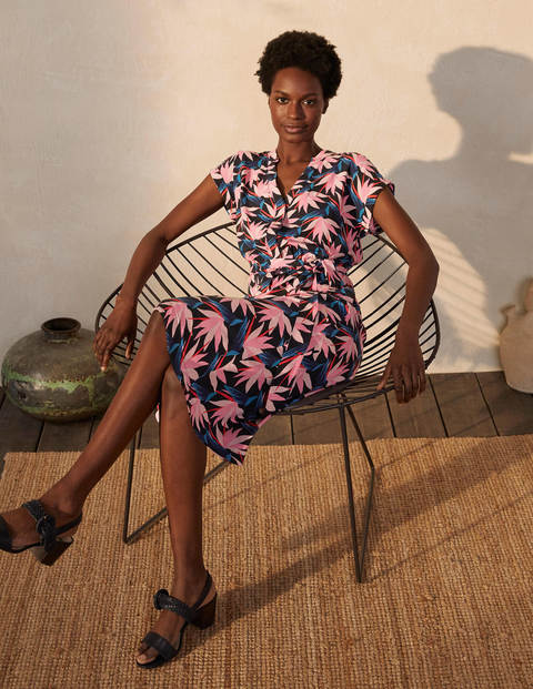 Nicola Midi Shirt Dress - Black, Bird of Paradise Nicola Midi Shirt Dress - Black, Bird of Paradise