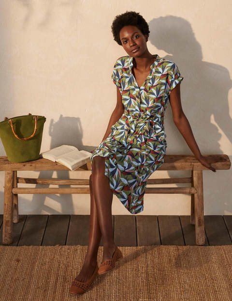 Nicola Midi Shirt Dress - Pea, Bird of Paradise Nicola Midi Shirt Dress - Pea, Bird of Paradise