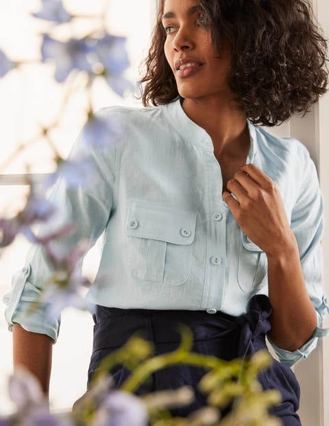 Dolores Linen Shirt - Surf Dolores Linen Shirt - Surf