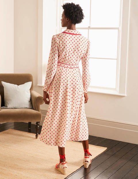Aria Midi Dress - Ivory, Regular Dot Aria Midi Dress - Ivory, Regular Dot