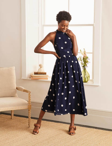 Tori Midi Dress - French Navy, Regular Dot Tori Midi Dress - French Navy, Regular Dot