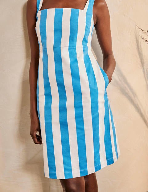 Yolande Shift Dress - Moroccan Blue Stripe Yolande Shift Dress - Moroccan Blue Stripe
