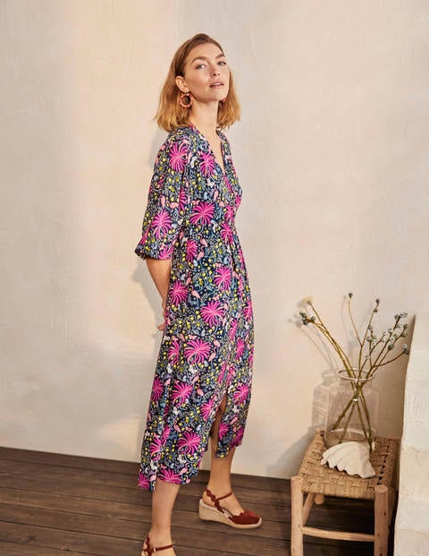 Betsy Midikleid - Schwarz, Tropencharme Betsy Midikleid - Schwarz, Tropencharme