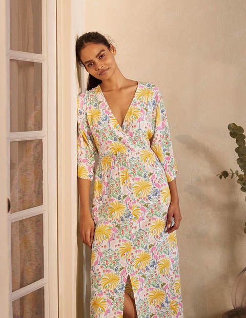 Betsy Midikleid - Naturweiß, Tropencharme Betsy Midikleid - Naturweiß, Tropencharme
