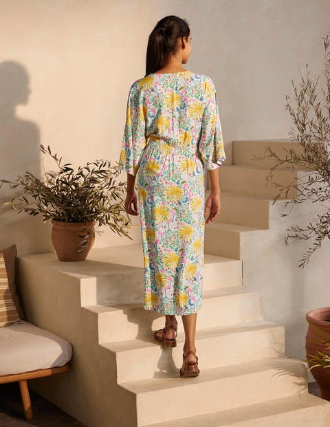 Betsy Midikleid - Naturweiß, Tropencharme Betsy Midikleid - Naturweiß, Tropencharme