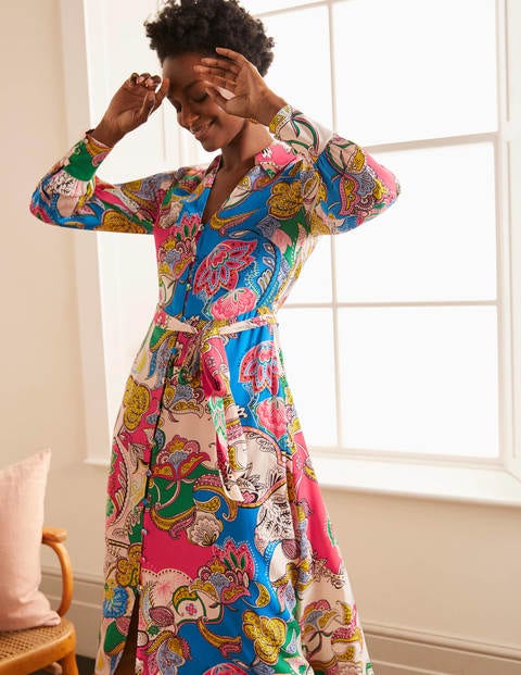 Rosanna Midi Shirt Dress - Azalea, Enchanted Amour Rosanna Midi Shirt Dress - Azalea, Enchanted Amour