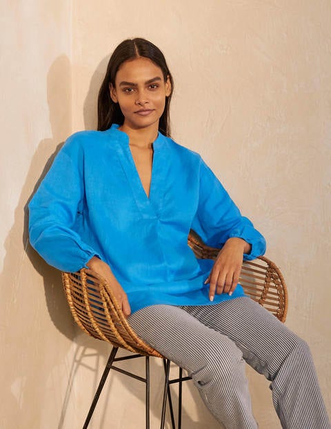 Chemise Hannah en lin - Bleu marocain Chemise Hannah en lin - Bleu marocain