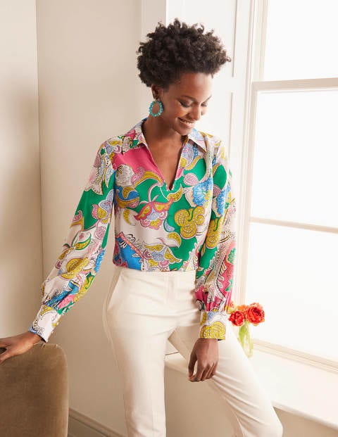 LIlian Silk Blouse - Azalea, Enchanted Amour LIlian Silk Blouse - Azalea, Enchanted Amour