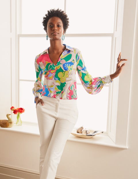 LIlian Silk Blouse - Azalea, Enchanted Amour LIlian Silk Blouse - Azalea, Enchanted Amour