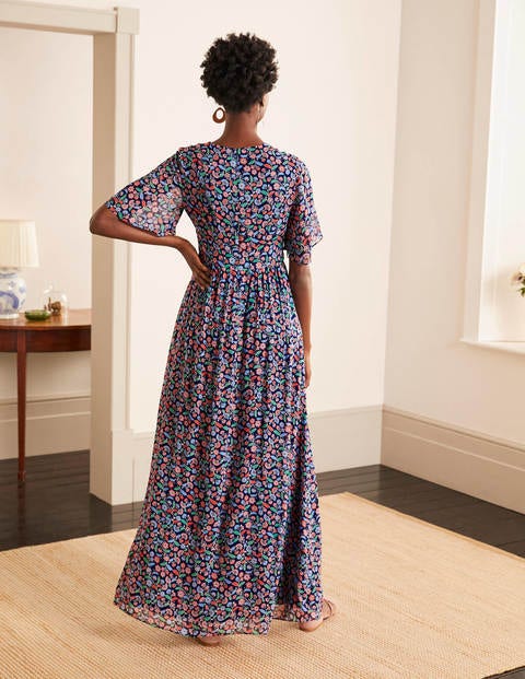 Veronica Maxi Dress - French Navy, Trailing Posy Veronica Maxi Dress - French Navy, Trailing Posy