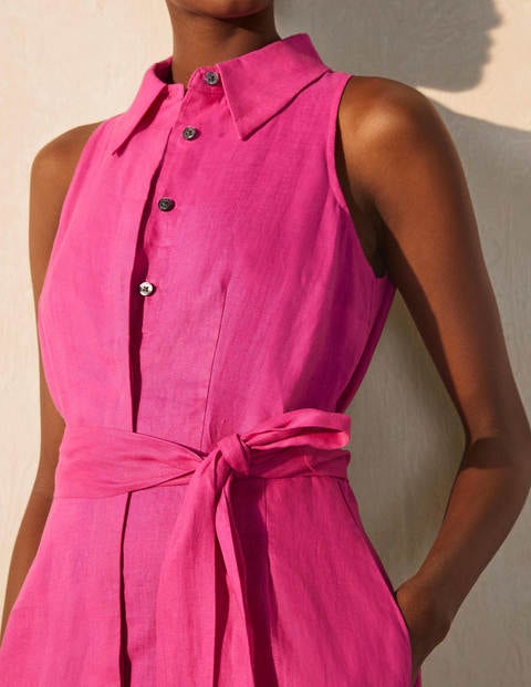 Kate Linen Shirt Dress - Pop Pansy Kate Linen Shirt Dress - Pop Pansy