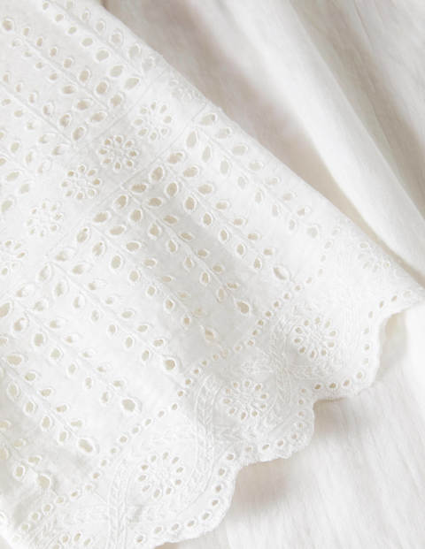 Erin Cotton Broderie Dress - White Erin Cotton Broderie Dress - White