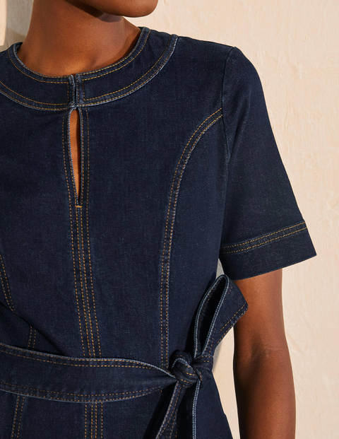 Eliza Belted Denim Dress - Dark Denim Eliza Belted Denim Dress - Dark Denim