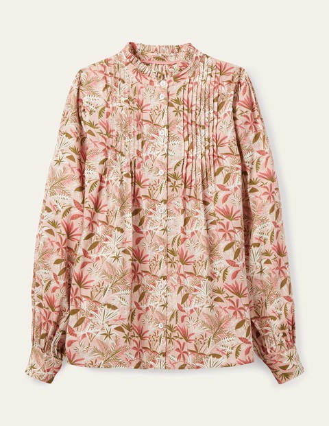 Miranda Blouse - Milkshake, Tropical Palm Miranda Blouse - Milkshake, Tropical Palm