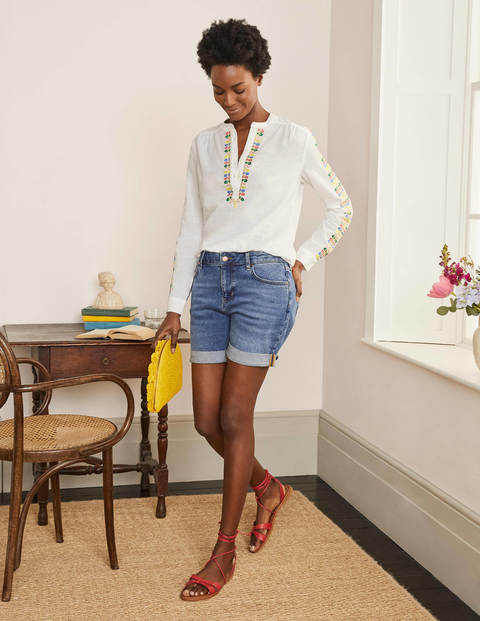 Esme Embroidered Top - White Esme Embroidered Top - White