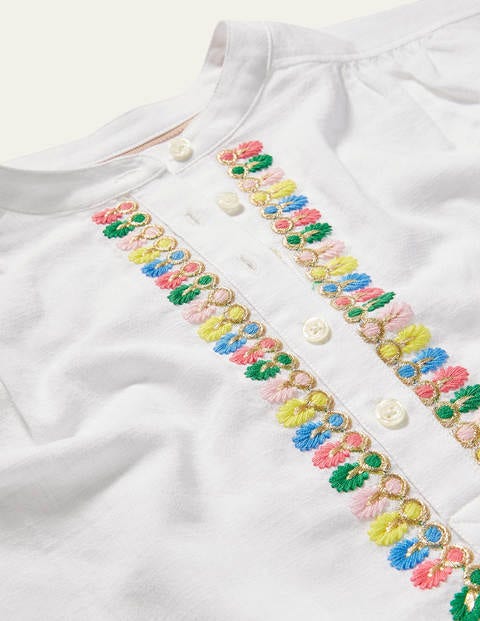 Esme Embroidered Top - White Esme Embroidered Top - White