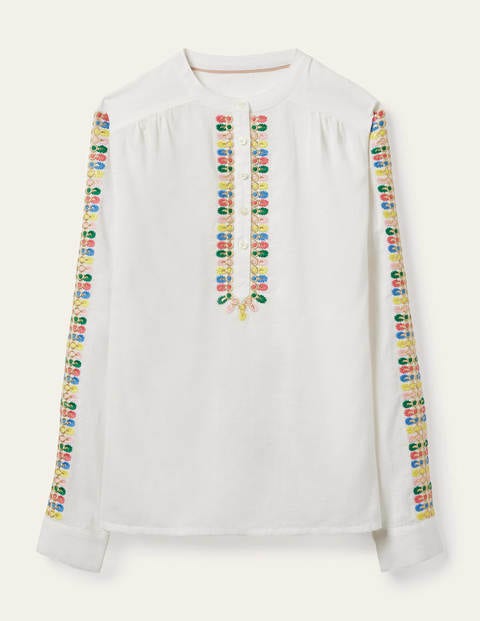 Esme Embroidered Top - White Esme Embroidered Top - White