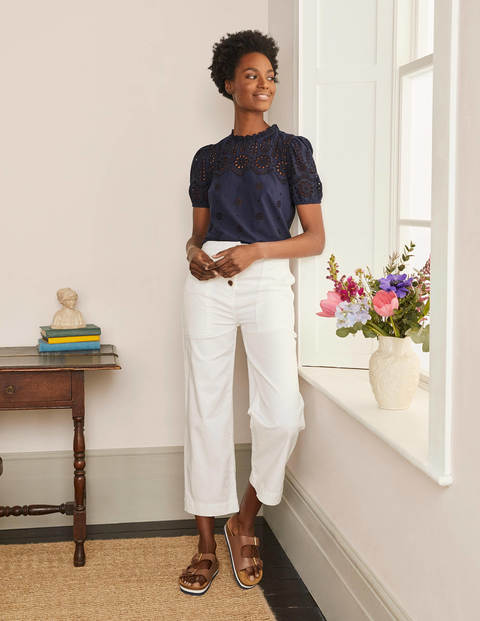 Altheda Broderie Top - Navy Altheda Broderie Top - Navy