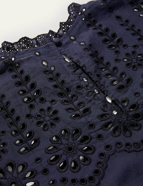 Altheda Broderie Top - Navy Altheda Broderie Top - Navy