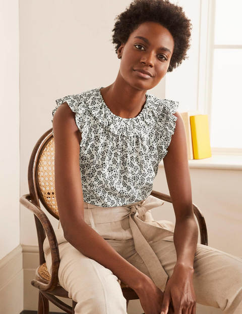 Helen Top - Ivory, Cherry Blossom Helen Top - Ivory, Cherry Blossom
