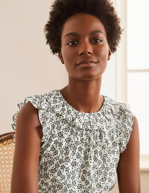 Helen Top - Ivory, Cherry Blossom Helen Top - Ivory, Cherry Blossom