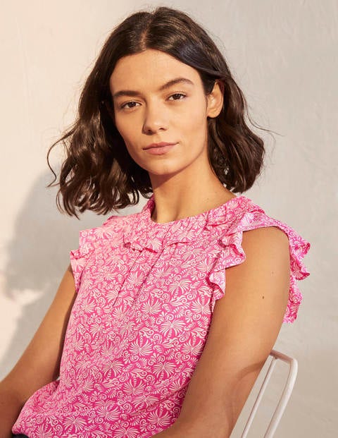 Helen Top - Party Pink, Exotic Palm Helen Top - Party Pink, Exotic Palm