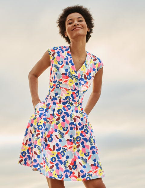 Clemmie Dress - Ivory, Peony Burst Clemmie Dress - Ivory, Peony Burst