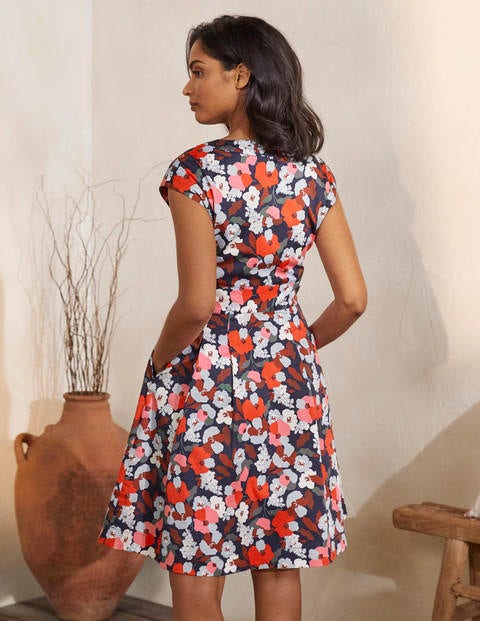 Clemmie Dress - French Navy, Peony Burst Clemmie Dress - French Navy, Peony Burst