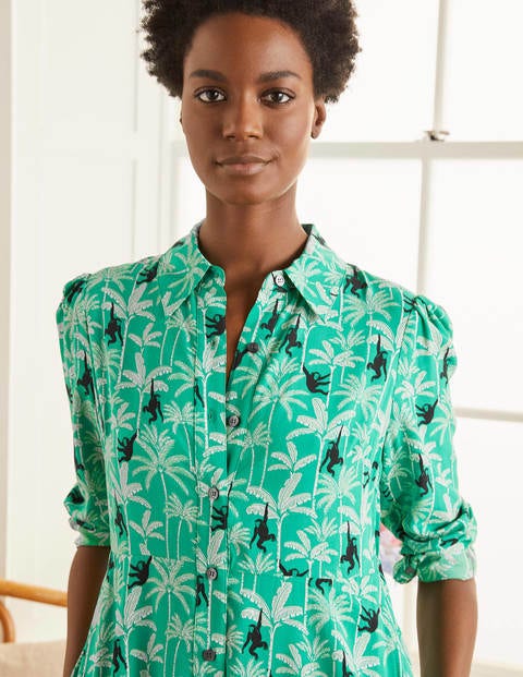 Cecile Midi Shirt Dress - Highland Green, Monkey Palm Cecile Midi Shirt Dress - Highland Green, Monkey Palm