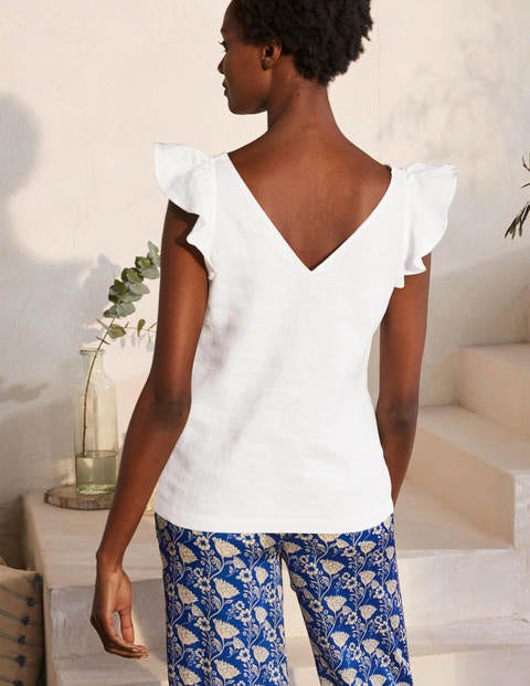 Andrea Linen Top - White Andrea Linen Top - White