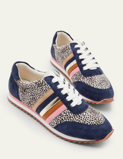 Striped Sneakers - Navy/Dalmatian Pony Striped Sneakers - Navy/Dalmatian Pony