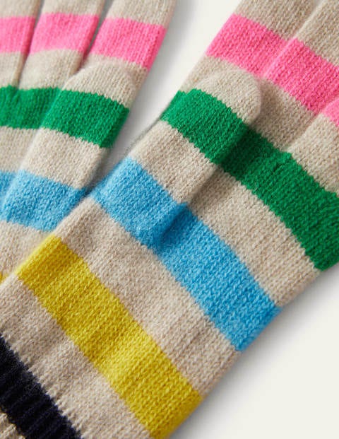 Gants en cachemire - Rayé multi Gants en cachemire - Rayé multi