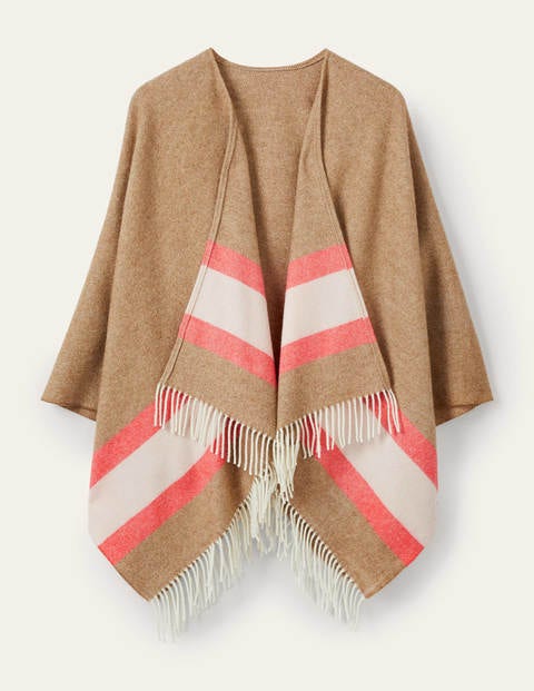 Wool Cape - Chinchilla/Milkshake/Coral Wool Cape - Chinchilla/Milkshake/Coral